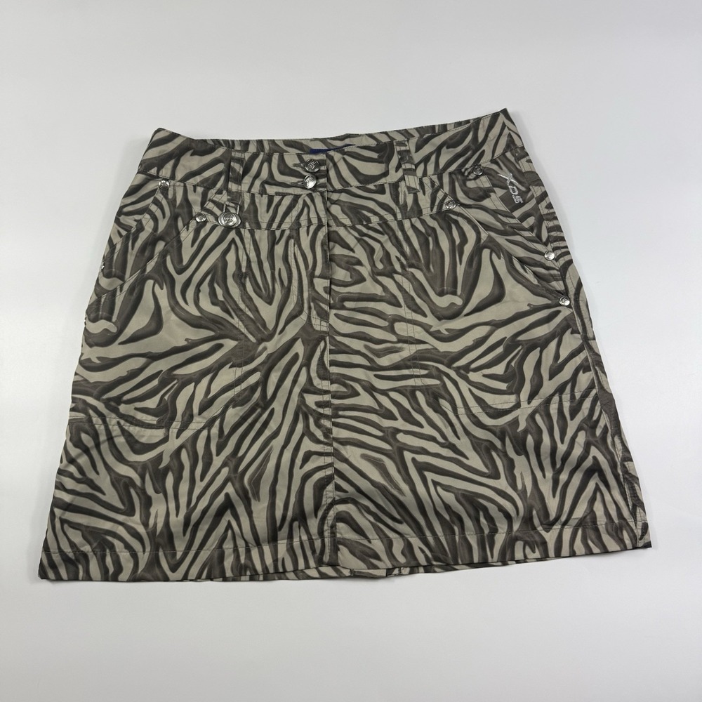 Daily Sports Zebra Print Golf Skort in Beige and Black /S